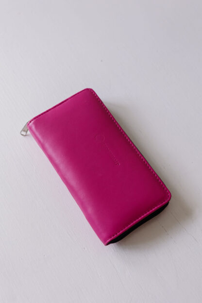 leather cerise wallet women's purse