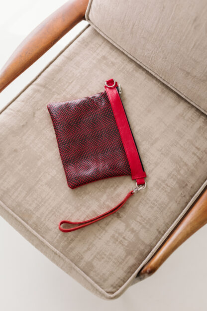 red snake pouch all leather stonecamp